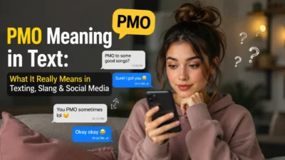 # PMO Meaning in Text: What It Really Means in Texting, Slang & Social Media Have you ever received a message like: **Alex:** *PMO with some good Netflix shows.* **Jordan:** *Sure, I've got a few recommendations.* Or maybe you've seen: **"Bro, you're really PMO 😒"** At first glance, both messages use the exact same abbreviation, but they mean completely different things. That's why so many people search for **"PMO meaning in text"** after spotting it on TikTok, Snapchat, Instagram, WhatsApp, X (Twitter), or in gaming chats. Unlike many internet abbreviations that have one fixed definition, **PMO has multiple meanings**, and understanding it depends almost entirely on the conversation, relationship between the people, and the platform where it's used. Let's break down every common meaning, how people actually use it online, and when you should—or shouldn't—use it. ## PMO – Quick Definition & Meanings **PMO** is an abbreviation with several popular meanings in texting and online communication. The most common meanings are: * **Piss Me Off** (expressing annoyance or frustration) * **Put Me On** (introduce me, recommend something, or help me discover something) * **Project Management Office** (professional/business term) * Less commonly: * **Put Me Onto** * **Please Move Over** (rare) * Community-specific meanings in gaming or online groups The intended meaning depends entirely on context. ### PMO = "Piss Me Off" This is the most common slang meaning. Someone uses PMO when something or someone is irritating, frustrating, or making them angry. **Example:** > "People who don't reply for days PMO." **Tone:** * Frustrated * Annoyed * Sometimes playful * Sometimes genuinely angry ### PMO = "Put Me On" This meaning has become extremely popular across TikTok, Instagram, Snapchat, and music communities. Here, **"Put me on"** means: * Recommend something * Introduce me to someone * Show me something good * Teach me * Help me discover something **Example:** > "PMO to some underrated artists." Meaning: > "Recommend some underrated artists." Another example: > "PMO to your skincare routine." Meaning: > "Tell me what products you use." **Tone:** * Curious * Friendly * Interested * Seeking recommendations ### PMO = "Project Management Office" Outside social media, PMO is a professional business abbreviation. A **Project Management Office (PMO)** is a department that standardizes project management processes within an organization. Example: > "The PMO approved the project timeline." This meaning is almost never intended in casual texting unless the conversation is about work. ## Meaning in Texting & Messaging In private chats, PMO usually carries emotional context rather than literal meaning. ### In One-on-One Texts If someone says: > "You're starting to PMO." They mean: > "You're starting to annoy me." But if they text: > "PMO with some good restaurants." They're asking: > "Can you recommend some good restaurants?" The surrounding words reveal the meaning almost immediately. ### In Group Chats Friends often use PMO casually. Examples: > "PMO to some funny podcasts." > "Y'all PMO every single day 😂" The first asks for recommendations. The second complains about friends in a playful way. ### Read Receipts and Tone Unlike full sentences, abbreviations remove emotional detail. That's why emojis, punctuation, and timing often determine whether PMO sounds: * joking * sarcastic * irritated * genuinely upset Compare: > "You PMO 😂" versus > "You PMO." The first feels playful. The second feels much more serious. ## Origin, Evolution & Social Media Spread The phrase **"put me on"** has existed in African American Vernacular English (AAVE) for decades, meaning to introduce someone to valuable information, opportunities, music, trends, or people. As hip-hop culture, online communities, and social media expanded, the expression spread widely beyond its original communities. Meanwhile, **"piss me off"** has long been a common English expression, and shortening it to **PMO** became popular as texting and character-limited platforms encouraged abbreviations. TikTok, Instagram Reels, Snapchat, Discord, Reddit, and gaming communities accelerated both meanings. Recommendation culture—where users constantly ask for songs, shows, skincare products, books, and fashion tips—made **"PMO" (Put Me On)** especially popular. Today, it's common to see comments like: * "PMO to good anime." * "PMO to your playlist." * "PMO to affordable perfumes." At the same time, reaction posts often include: * "People like this PMO." * "This update PMO." Internet slang continues to evolve because online communities reshape familiar phrases into shorter, faster forms that fit modern conversations. ## Real-Life Conversations ### WhatsApp Chat **Emma:** PMO to some good coffee shops. **Lily:** Try Blue Bottle and that new local café downtown. Meaning: Asking for recommendations. ### iMessage **Chris:** Bro you seriously PMO. **Jake:** My bad 😂 Meaning: You're annoying me. ### Instagram DM **User A:** Your outfits are clean. **User B:** Appreciate it. **User A:** PMO where you shop. Meaning: Recommend your favorite clothing stores. ### TikTok Comments **Creator:** Favorite hidden Netflix movies? **Comment:** PMO to something that's actually scary. Meaning: Recommend scary movies. ### Gaming Chat **Player 1:** PMO to better settings. **Player 2:** I'll send mine. Meaning: Share recommendations. ### Emotional Pattern People use PMO because it's efficient. Instead of writing a full sentence, they can quickly express frustration or ask for recommendations while matching the fast pace of digital conversations. ## Psychological & Emotional Dynamics Using PMO can communicate more than its literal meaning. When it means **"Piss Me Off,"** it often signals: * Mild frustration * Emotional honesty * Humor among friends * Venting without writing a long explanation When it means **"Put Me On,"** it signals: * Curiosity * Trust * Openness to learning * A desire to connect through shared interests Slang like PMO also helps people feel part of online communities. Using familiar abbreviations can create a sense of belonging, while misunderstanding them can leave newcomers feeling out of the loop. ## Contextual Usage Guidelines ### Social Media vs. Private Texts On TikTok, Instagram, and X, **PMO** usually means **"Put Me On."** Users frequently ask for recommendations in comments or captions. In private chats, the meaning could be either **"Piss Me Off"** or **"Put Me On,"** so context matters more. ### Close Friends vs. Casual Acquaintances Among close friends, **"You PMO"** may be playful teasing. With someone you don't know well, the same phrase can sound confrontational or rude. ### Professional or Formal Environments Avoid using PMO in professional emails or workplace chats unless you're referring to the **Project Management Office**. Otherwise, spell out your meaning to avoid confusion. ## When NOT to Use It & Misconceptions Avoid using PMO: * During serious workplace conversations * In formal emails * When talking to people unfamiliar with internet slang * During heated arguments where abbreviations may seem dismissive * With older audiences who may interpret it differently ### Common Misconceptions **Misconception:** PMO always means "Piss Me Off." Reality: It often means "Put Me On" on social media. **Misconception:** PMO is offensive. Reality: It depends on the intended meaning and tone. **Misconception:** Everyone understands PMO. Reality: Many people still need context because the abbreviation has multiple definitions. ## Semantic Comparison Table | Expression | Primary Meaning | Tone | Best Usage Context | | ------------- | ----------------------- | --------------------- | ---------------------------------- | | **PMO** | Piss Me Off / Put Me On | Frustrated or Curious | Texts, TikTok, Instagram, Snapchat | | **TBH** | To Be Honest | Honest, Casual | Opinions and conversations | | **IMO** | In My Opinion | Neutral | Discussions and debates | | **LMK** | Let Me Know | Friendly | Planning and coordination | | **Put me on** | Recommend or introduce | Friendly | Music, fashion, movies, products | Although **PMO** and **"put me on"** can mean the same thing, spelling out the full phrase is often clearer for people unfamiliar with the abbreviation. ## Similar Meanings & Related Slang If you're seeing **PMO** in recommendation-related conversations, these expressions have similar meanings: * **Put me on** – Recommend something to me. * **Hook me up** – Help me get something or introduce me. * **Show me the ropes** – Teach me how something works. * **Fill me in** – Give me the details. * **Recommend me** – Suggest something. * **Put me onto** – Introduce me to something new. * **PYO (Put You On)** – I'll recommend something to you. * **Lmk** – Let me know. * **Put me onto the wave** – Introduce me to a popular trend. If **PMO** means **"Piss Me Off,"** similar expressions include: * Get on my nerves * Annoy me * Irritate me * Frustrate me * Drive me crazy * Rub me the wrong way * Bug me * Tick me off ## Variations, Derivatives & Responding ### Common Variations * PMO * Put me on * Put me onto * You PMO * They PMO * This PMO * PMO fr (for real) * PMO pls * PYO (Put You On) ### Casual Replies * "Sure, check these out." * "I've got a few recommendations." * "Absolutely." ### Funny Replies * "Only if you promise not to gatekeep." * "Prepare to become obsessed." * "Your wallet might regret this." ### Mature Replies * "I'd recommend starting with these." * "Can you tell me what you're looking for?" * "I think you'd enjoy these options." ## Generational & Regional Perspectives ### Gen Z Gen Z commonly uses **PMO** for both frustration and recommendations, especially on TikTok, Instagram, Discord, and Snapchat. ### Millennials Millennials are generally familiar with internet abbreviations but may prefer writing **"put me on"** instead of the abbreviation. ### Older Generations Many older users recognize **PMO** primarily as **Project Management Office**, which can create confusion in mixed-age conversations. ### Global Internet Culture For non-native English speakers, PMO is often encountered through viral videos, music discussions, gaming communities, and comment sections. Because the abbreviation has multiple meanings, understanding the surrounding conversation is essential. ## FAQs ### What does PMO mean in texting? It most commonly means either **"Piss Me Off"** or **"Put Me On,"** depending on the context. ### What does PMO mean on TikTok? On TikTok, it usually means **"Put Me On,"** asking someone to recommend music, products, shows, creators, or trends. ### Is PMO rude? It can be. If it means **"Piss Me Off,"** it may sound confrontational. If it means **"Put Me On,"** it's generally friendly and informal. ### What does PMO mean on Snapchat? It can mean either **"Piss Me Off"** or **"Put Me On."** Read the rest of the message to determine which meaning fits. ### What does PMO mean in business? In business, **PMO** stands for **Project Management Office**, a team or department responsible for overseeing project governance, standards, and best practices. ### How do I reply to PMO? If someone says **"PMO to good songs,"** share your recommendations. If they say **"You PMO,"** they're likely expressing annoyance, so respond based on the tone—whether with an apology, clarification, or humor. ## Conclusion The meaning of **PMO** isn't fixed—it changes with the conversation. In casual online spaces, it most often stands for **"Piss Me Off"** when expressing frustration or **"Put Me On"** when asking for recommendations or introductions to something new. In professional settings, it almost always refers to a **Project Management Office**. PMO Meaning in Text