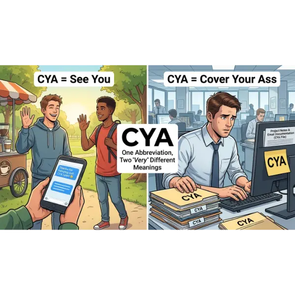 CYA Meaning in Text