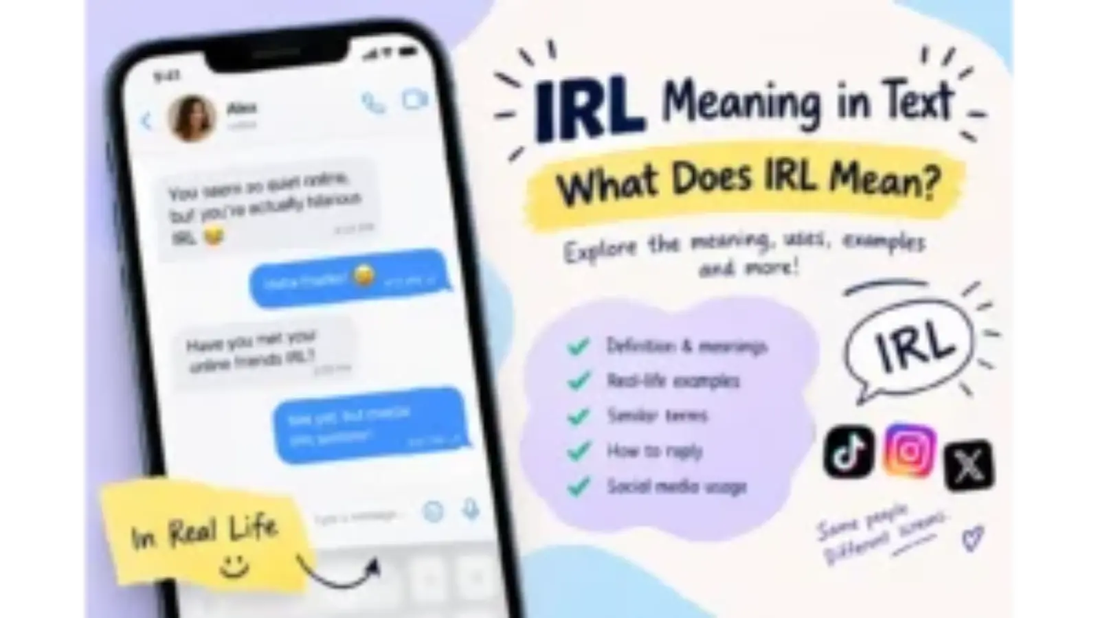 IRL Meaning in Text