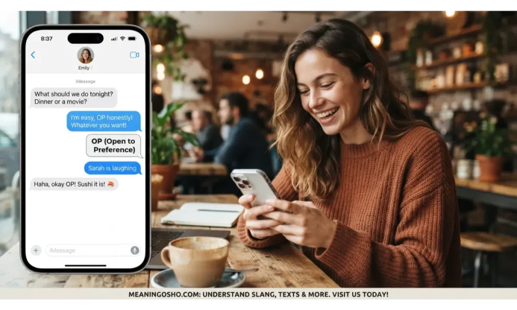 OP Meaning in a Text Message