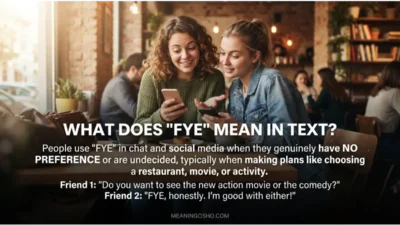 FYE Meaning in Text