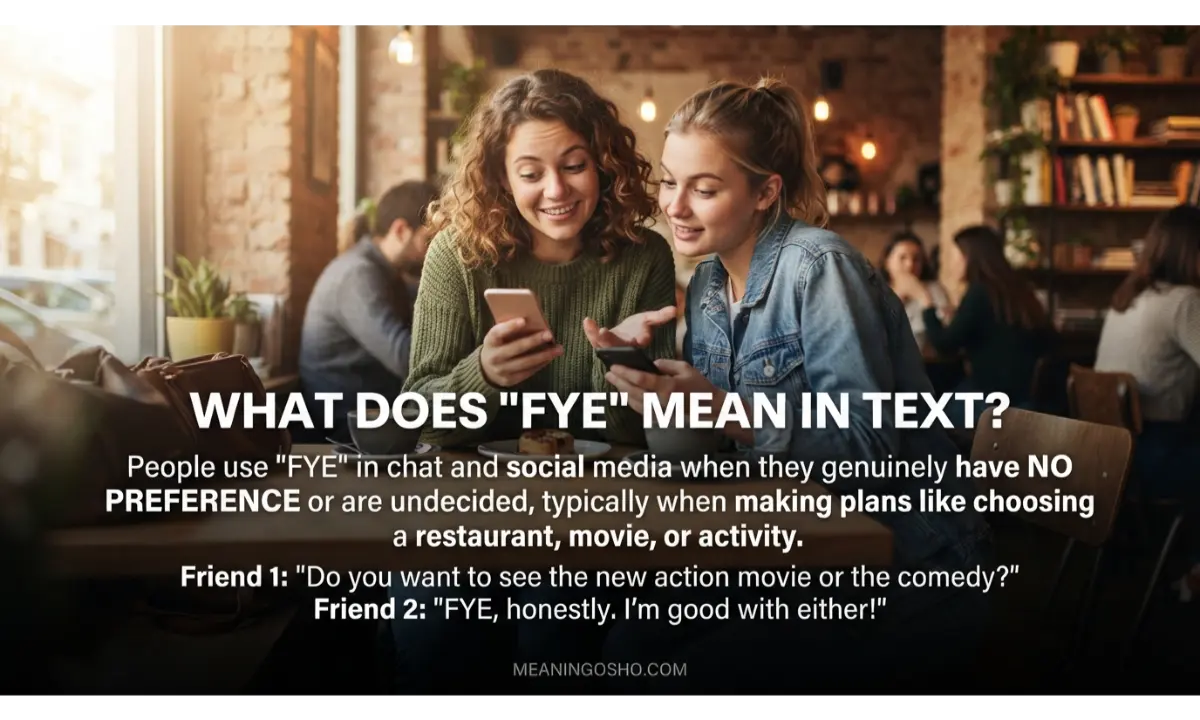 FYE Meaning in Text